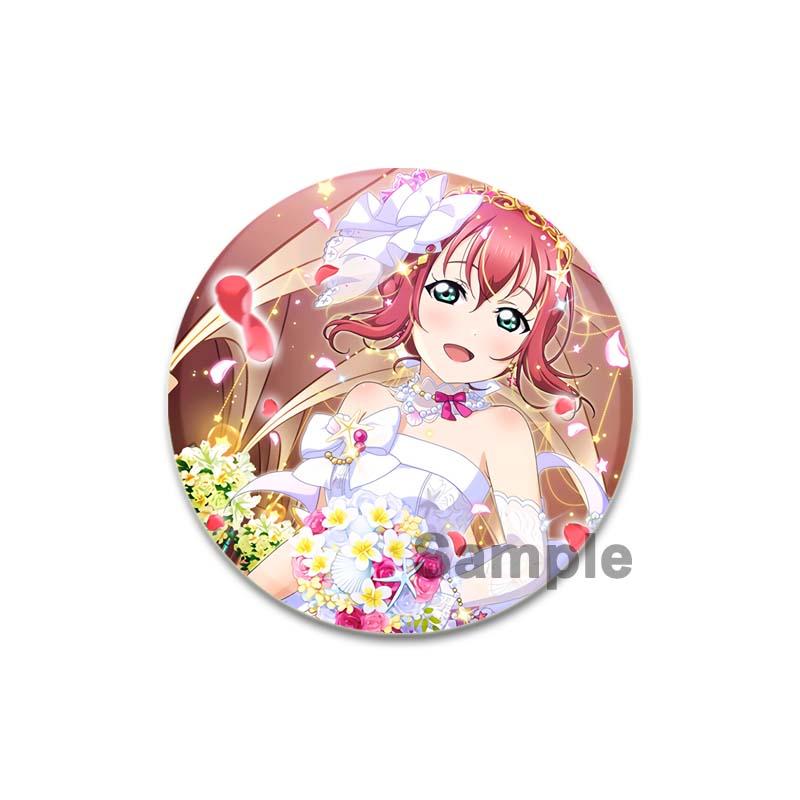 32/44/58mm LoveLive!SuperStar!!Ping An Pansy Tang Coco Round Brooch Clothing Lapel Pin Souvenir Soft Button Decorative Hat Badge