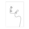Abstract Lady Face Canvas Prints One Line Drawing Wall Art Painting Woman Body  Minimalist Print Picture Living Room DecorPoster