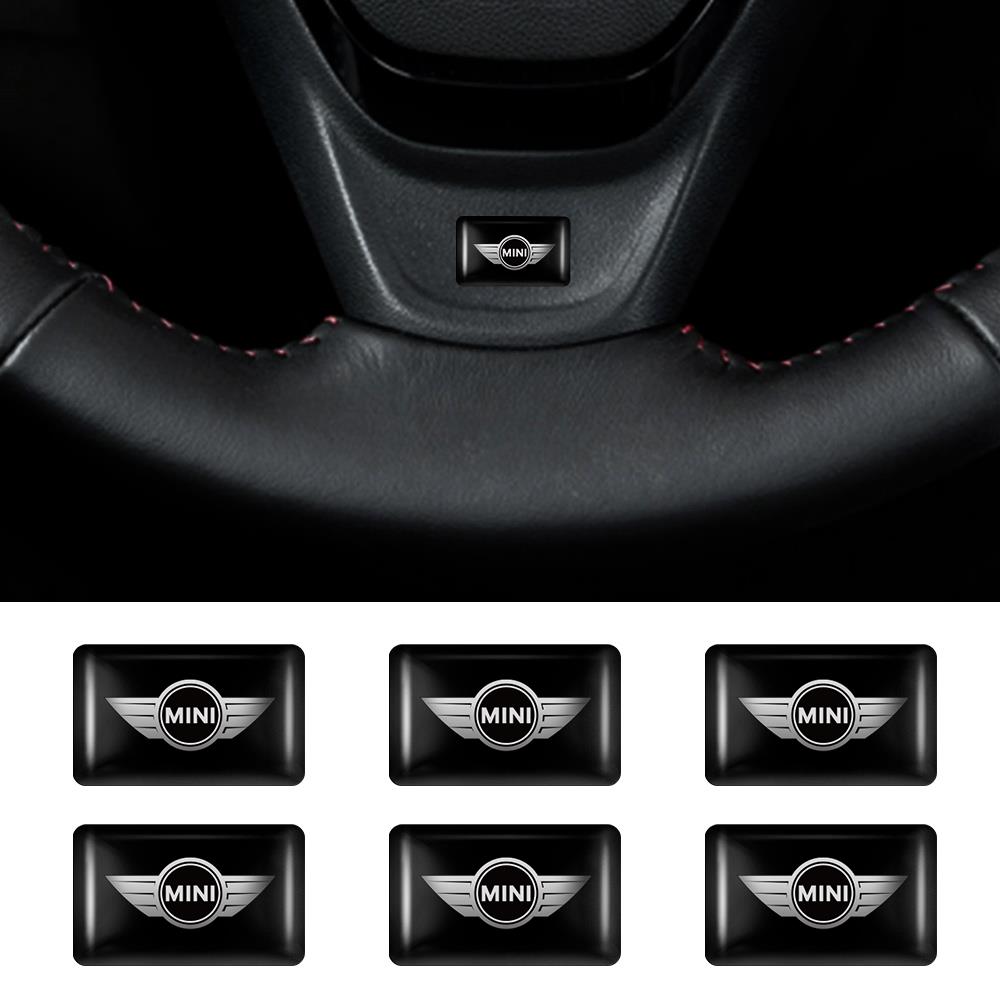 3D Epoxy Car Logo Badge Sticker Decoration Auto interior Accessories For MINI Cooper JCW WORKS R55 R56 F55 F56 R57 R58 R59 R60 mjewr55
