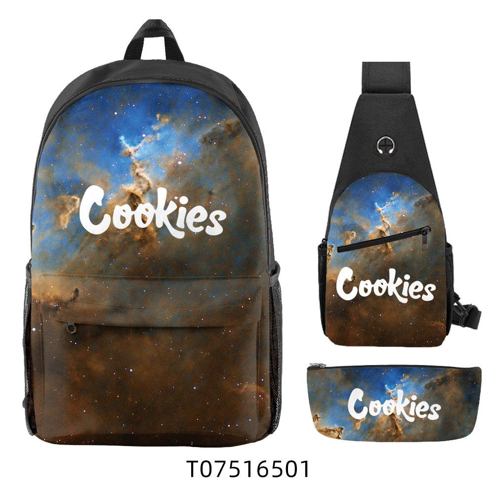 Рюкзак Cook Студенческий Школьный Рюкзак Легкий Полиэстеровый Рюкзак Набор из Трех Предметов