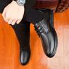 Кожаная обувь мужская из натуральной кожи весенне-осенняя обувь для отцов первый слой коровьей кожи нескользящая износостойкая деловая повседневная обувь