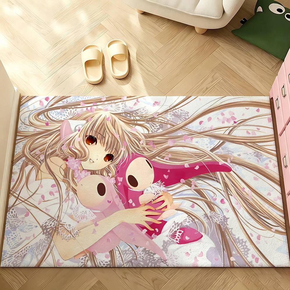 Ковер с изображением аниме Chobits, Коврик для ванной комнаты, Противоскользящий коврик, Придверный коврик, Коврик для домашнего декора, Коврик для входной двери, Устойчивый к царапинам придверный коврик