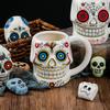 1pc 12oz Halloween Ceramic Skull Coffee Mug Unique Style Home Beverage Cup with Handle for Tea & Hot Chocolate