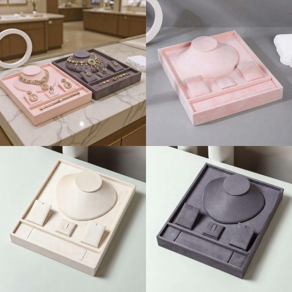 High-end Jewelry Tray with Partitioned Texture Jewelry Set Display Stand Dresser
