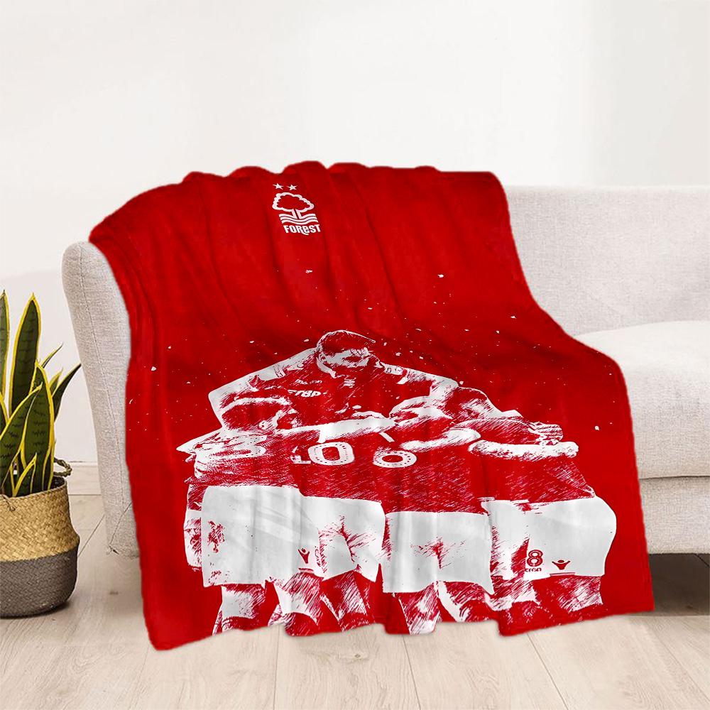 Red Tree Forest Logo Flannel Blanket-Soft and Suitable for Sofas,Beds,Offices,Travel,All Seasons,Great Gift for Holidays and Birthdays.