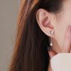 Серьги-гвоздики с жемчужным бантом для женщин, новые стильные серьги-гвоздики, легкие, роскошные, высококачественные серьги