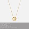 SUNIBI Stainless Steel Birthstone Necklace for Woman Gold Color Bride Designer Pendant Necklaces Birthday Gift Jewelry Wholesale
