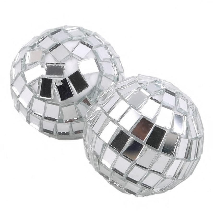 Новый год 6 шт./набор Мини диско-шар Мини-бар Дом для Рождества Светоотражающий стеклянный шар