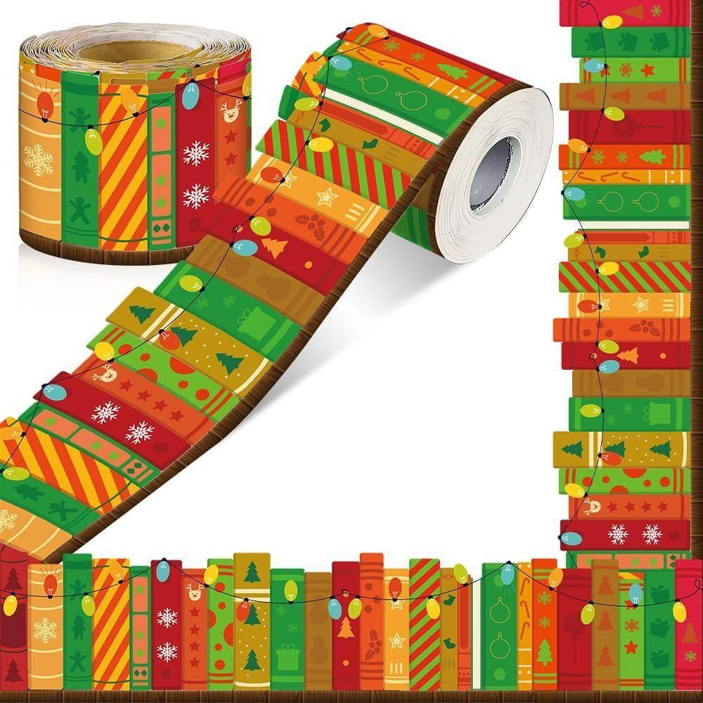 Self Adhesive Christmas Tree Stickers 10m Decorative Border Stickers Classroom Wall Decor