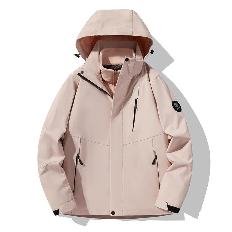 Новая уличная одежда «три в одном» Штурмовик для мужчин Осень и Зима Ветрозащитная Водонепроницаемая Одежда для альпинизма Пара Флисовая теплая Двойка