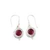 Pink Rubellite Gemstone 925 Sterling Silver Jewelry Handmade Drop Earrings 1.43" EE-117-11