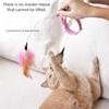 Cat Collar Interactive Toy Feather Teasing Cat Stick With Bell Cats Collar Toys Kitten Training Playing Teaser Wand Pet Supplies