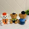 Police bear doll Traffic police bear pendant plush toy doll Fire police bear schoolbag pendant keychain