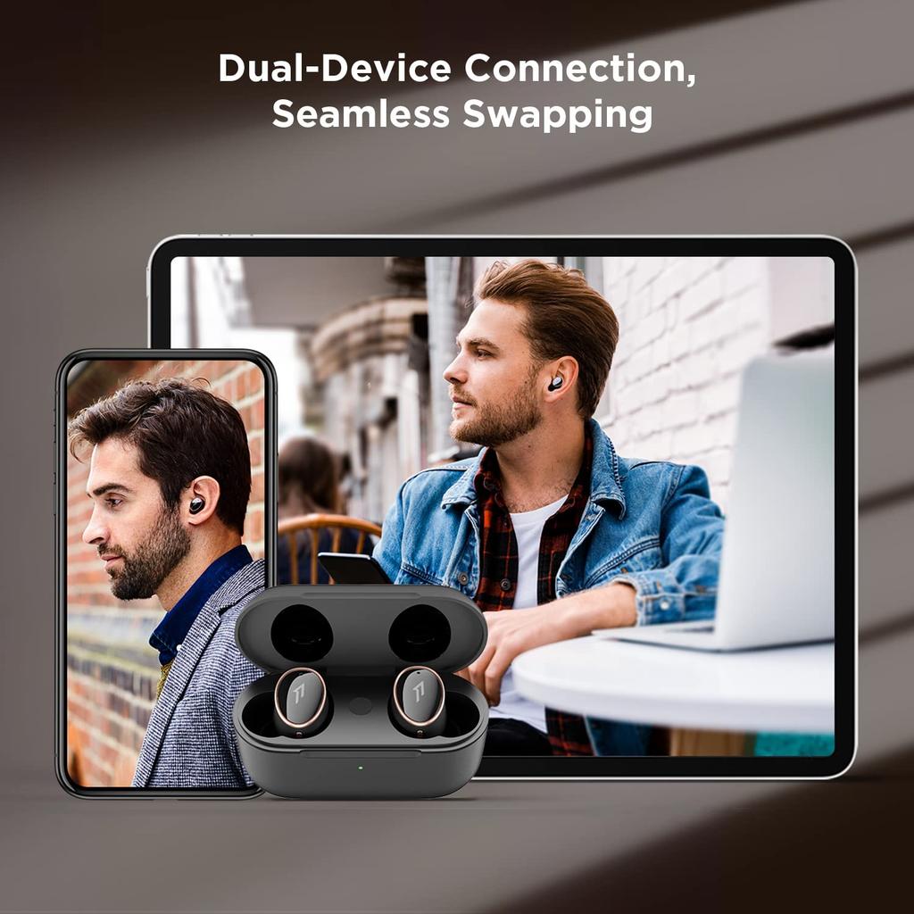 Беспроводные наушники 1MORE EVO с шумоподавлением 42 дБ LDAC с высоким разрешением Bluetooth-гибридные наушники Smart ANC Hifi Ambient Sound Intake IPX4 Водонепроницаемость