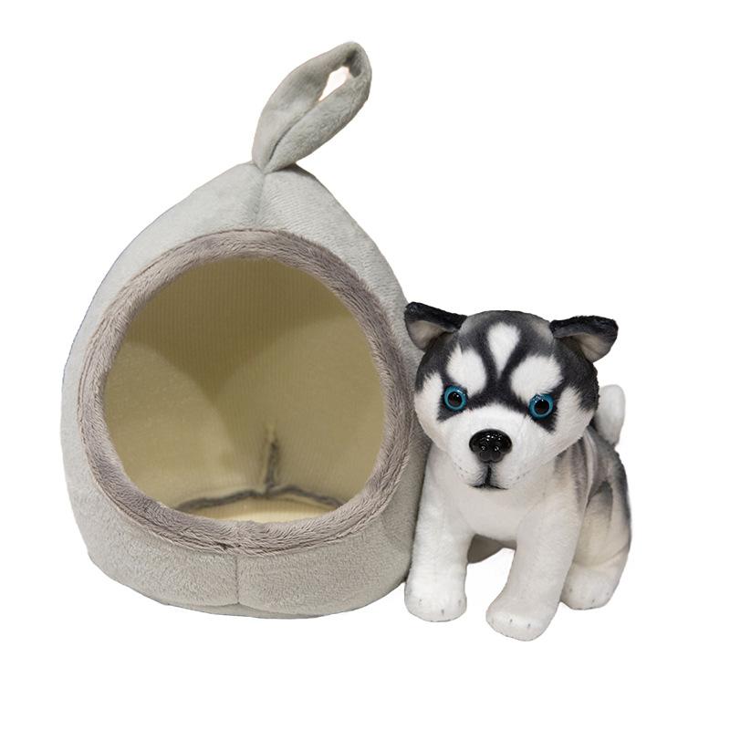 Мультяшный щенок хаски, будка, кукла, плюшевая игрушка, собака акита, кукла-беглец, детская кукла-марионетка