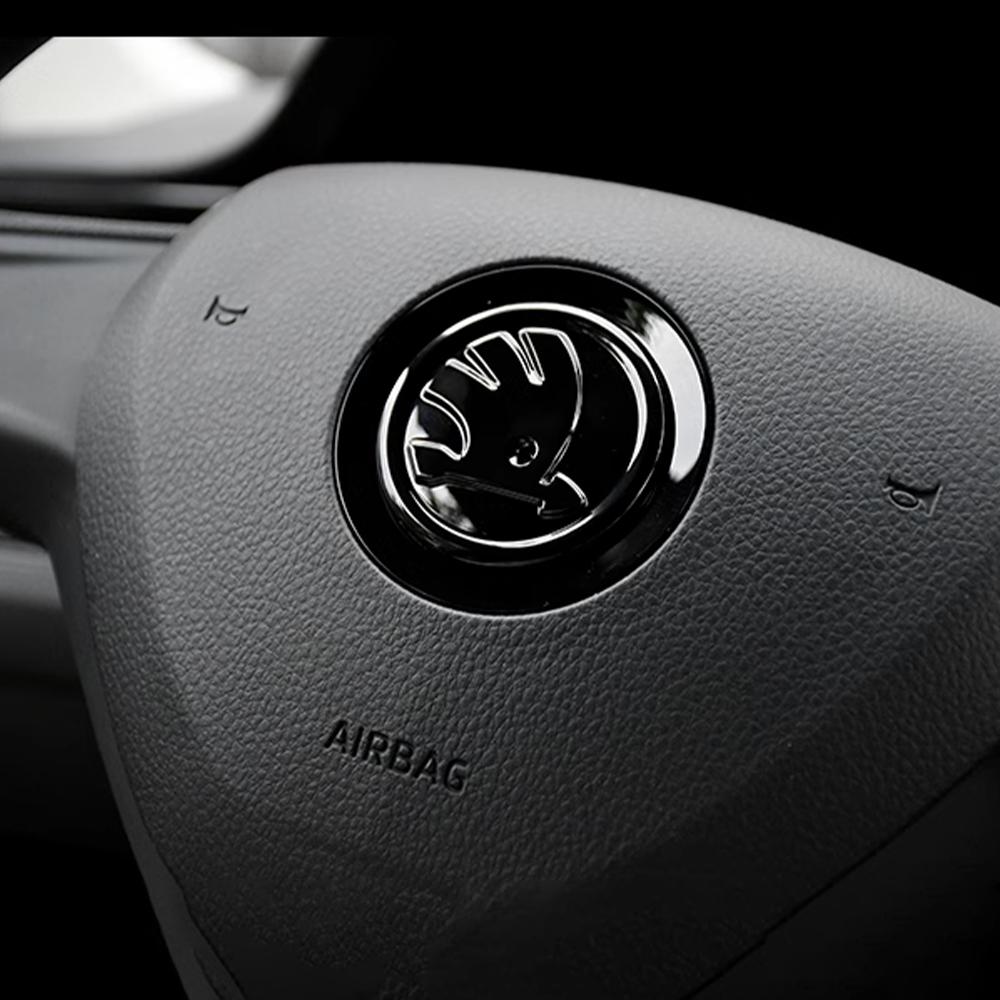 2026 Hot Car Steering Wheel Sticker Emblem Logo Decor For Skoda Octavia 3 2 A5 A7 A2 Superb 3 Fabia 2 Karoq Rapid Kamiq Vrs Kodi