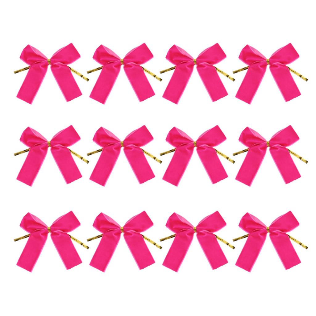 12pcs Small Velvet Bow Christmas Tree Decoration Soft Bowknot Hanging Enhances Holiday Atmosphere for DIY Use for Christmas Party Family Wedding