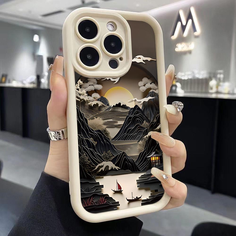 Чехол для телефона с изображением пейзажей, павильонов, башен для Xiaomi Redmi Note 14 13 12s 12 11 10 9s 9 8 7 A5 Pro Plus 4G 5G, мягкая задняя крышка из ТПУ