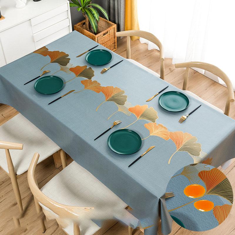 Роскошная высококачественная водонепроницаемая и маслостойкая скатерть из ПВХ, не требующая мытья, прямоугольный бытовой стол, чайный столик и настольная ткань