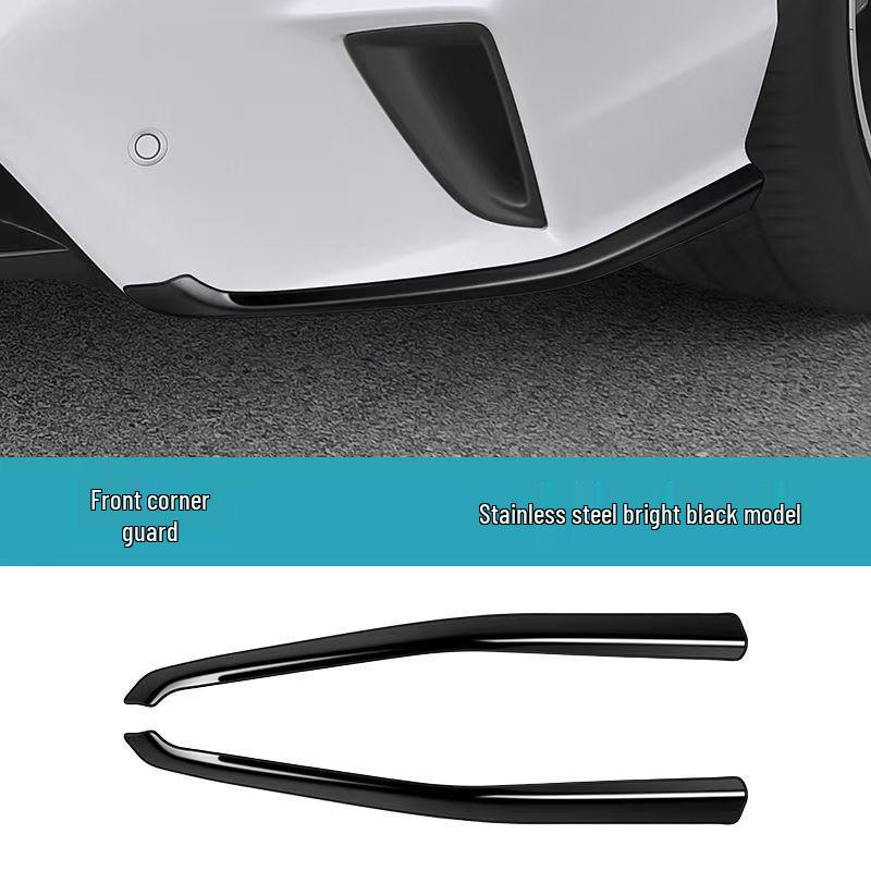 Compatible with 22 Inspire Models: Stainless Steel Front Bumper Trim, Corner Guard, and Center Grille Decorative Strip.