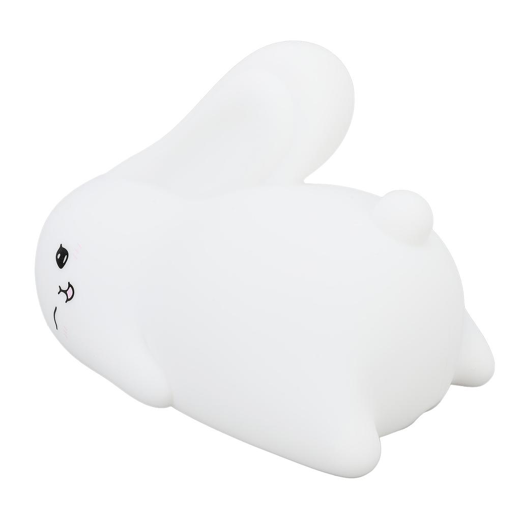 Night Light Silicone Cute Rabbit USB Rechargeable LED 1200mAh Night Lamp for Infant Breastfeeding Sleep Nurseries