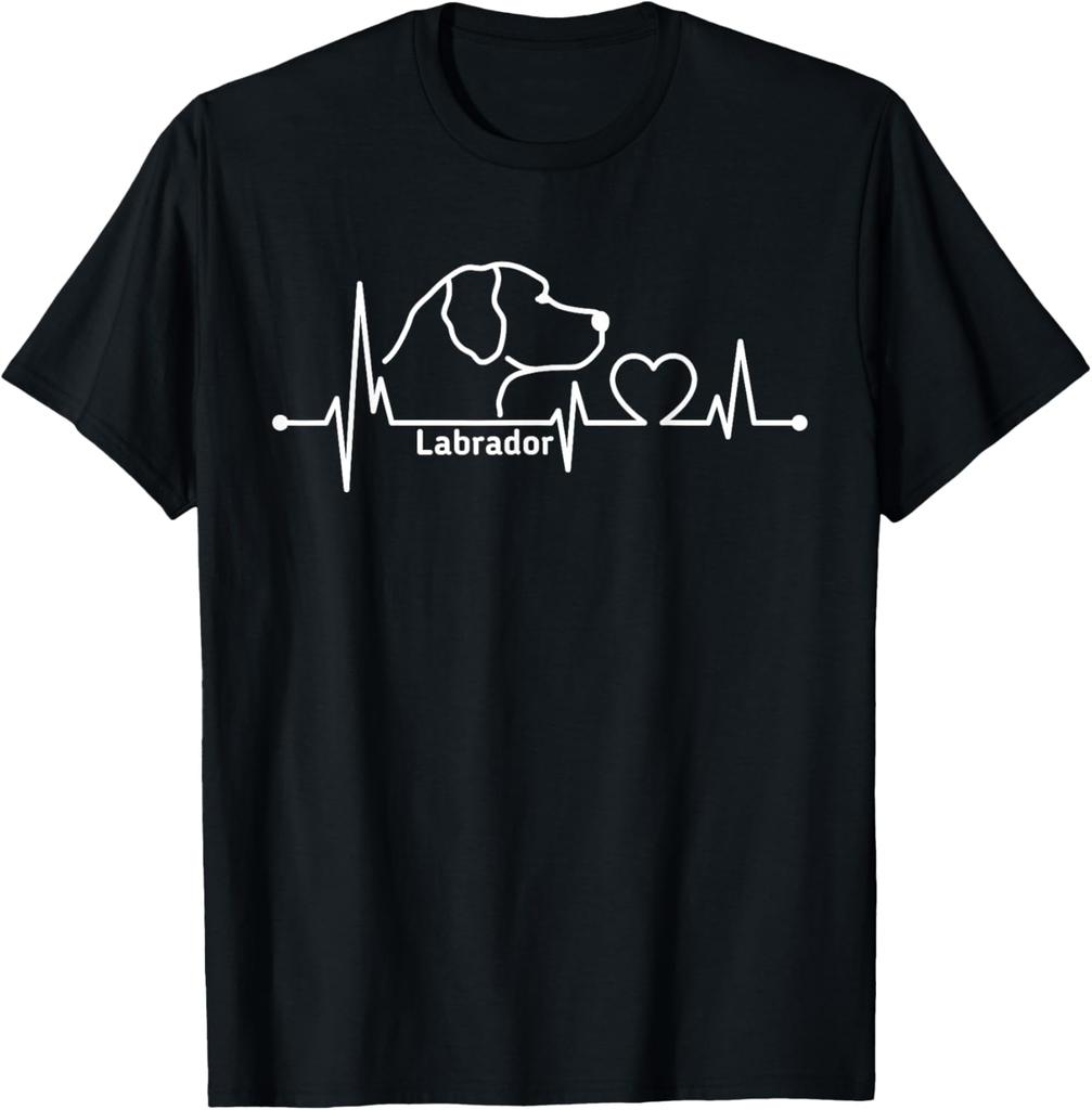 Labrador Heartbeat Dog Breed Dog Lover Dog Gift T-Shirt for Men Women Funny Shirt Couple Harajuku Camisas Streetwear
