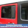 Накладка на заднее окно автомобиля, декоративная рамка для Jeep Wrangler JK 2007-2017, 4-дверная версия, металлические автомобильные аксессуары