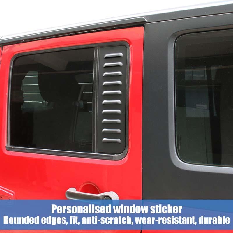 Накладка на заднее окно автомобиля, декоративная рамка для Jeep Wrangler JK 2007-2017, 4-дверная версия, металлические автомобильные аксессуары