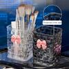 Clear Acrylic Makeup Brush Holder Desk Cosmetic Organizer Lipstick Storage Box Nail Polish Display Stand Rack Jewelry Case