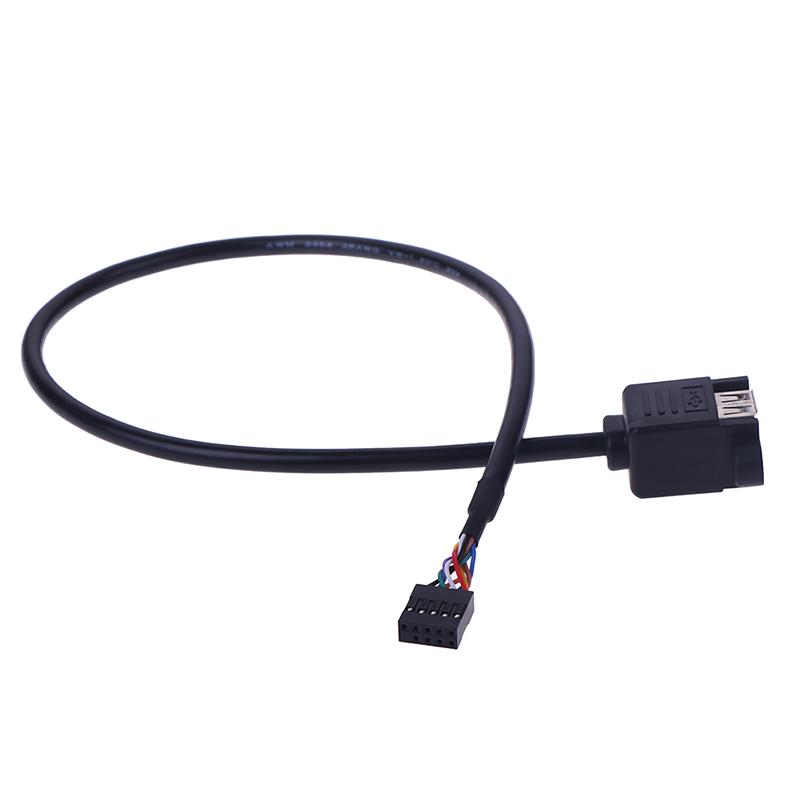 1 шт. 9-контактный разъем материнской платы на 2 порта USB 2.0 гнездо удлинительный кабель-адаптер