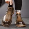 Модные осенние и зимние мужские короткие ботинки Модный дизайнерский стиль Повседневный офисный досуг трендовая вечеринка Уличная обувь для мотоциклистов высокого качества
