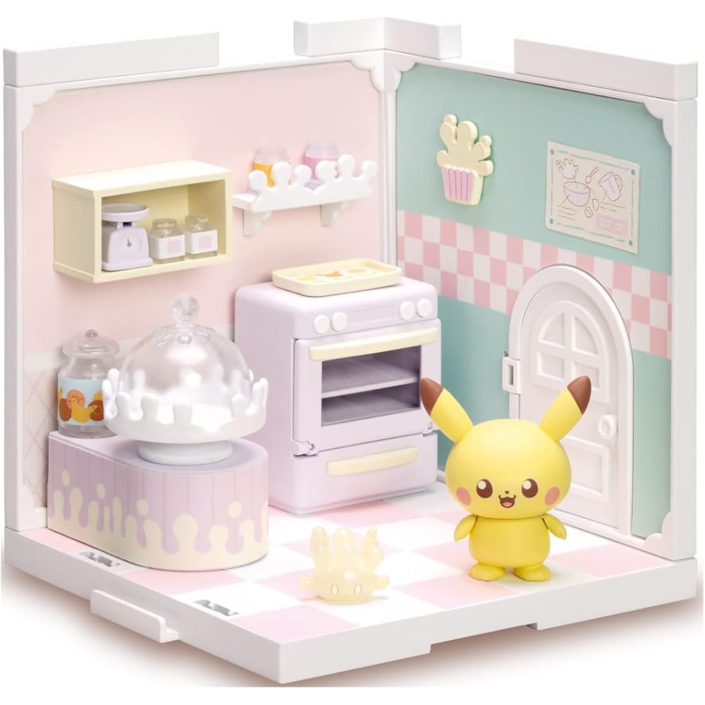 Takara Tomy Pokemon PokePeace House Kitchen Set with Mahomiru and Pikachu