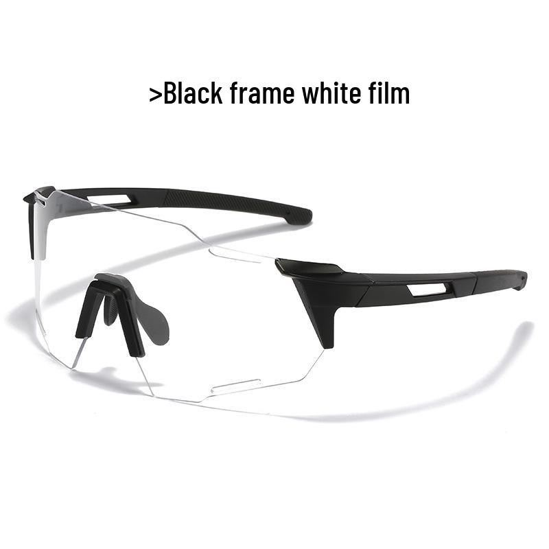 White Frame Photochromic Cycling Glasses - Day & Night UV Protection for Men & Women