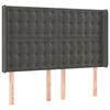 VidaXL LED Headboard Bedroom Furniture Double Bed Accessory Head of Bed Frame Interior Dark Grey 3124531