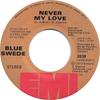 7inch Record BLUE SWEDE - Never My Love 3938 EMI 1973 Canada Rock Used