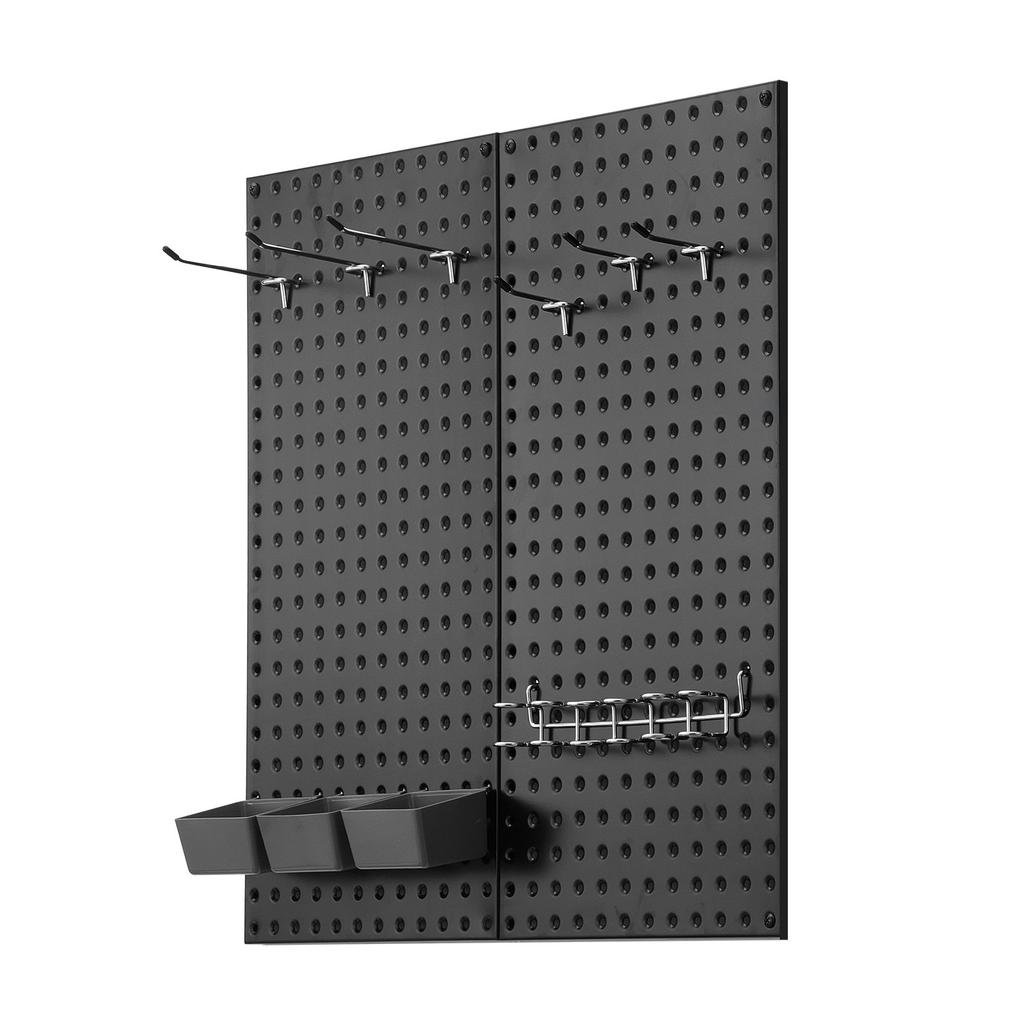 VEVOR Metal Pegboard Panels, 24" x 12" Pegboard, 2 Panels, Heavy Duty Steel Peg Board Wall Organizer