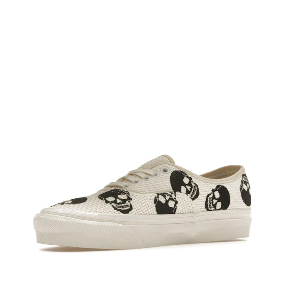 Vans Authentic 44 DX Anaheim Factory - Needlework Skull Unisex Sneakers White Black VN0A54F29GN
