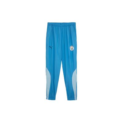 Puma Манчестер Сити Mcfc Prematch тканые брюки цветные блоки повседневные эластичный пояс тканые трикотажные спортивные брюки мужские брюки синий серебристо-серый 774373-02