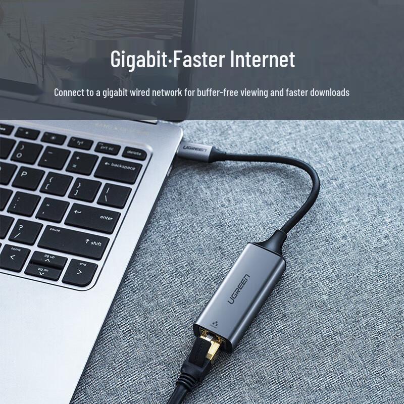 Адаптер UGREEN CM199 USB-C к Gigabit Ethernet (Китайская версия)