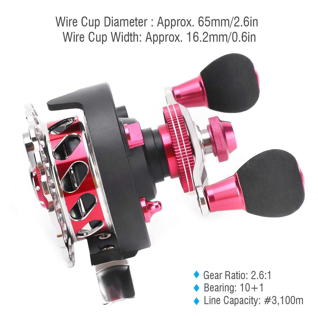 Рыболовная катушка для плота, полностью из алюминиевого сплава, для ручного колеса для плота-резервуара, (Левая версия)
