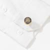 Men's Round Gold Cufflinks with Colorful Pattern - Light Luxury Shirt Accessories, In Stock