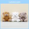 Fluffy Teddy Bear Plush Doll Keychain For Bag Phone Accessories Available In White Brown