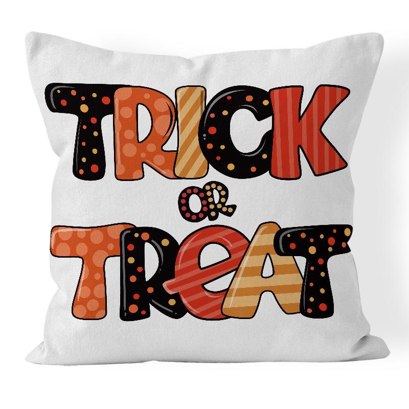 Чехол для подушки на Хэллоуин 45x45, наволочка с тыквой, ведьмой, автомобилем, диванные подушки с принтом, декоративная наволочка, домашний декор, наволочка