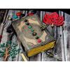 Blank Spell Book of Shadows Journal with Lock Clasp Handmade Leather Seven Stone Diary Seven Chakra Prayer Pagan Book