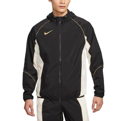 Мужская водоотталкивающая худи для футбола Nike Strike Dri-FIT Черный/Небеленый Белый HJ3803-013