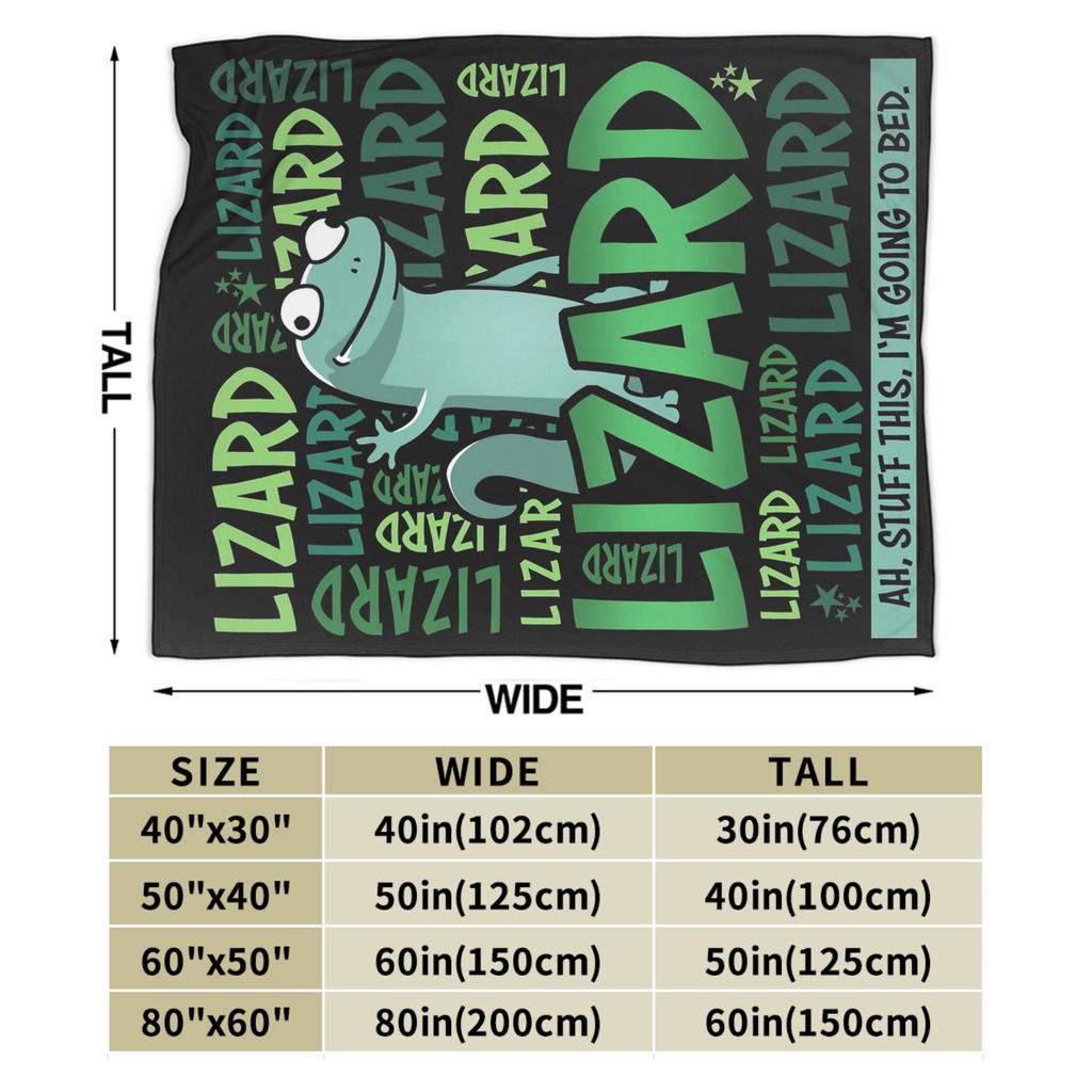 The Lizard Lizard Ah I'm Going To Bed Blanket Fleece Hoppers Tom Lizard Super Warm Throw Blanket for Bedding Couch Bedspread