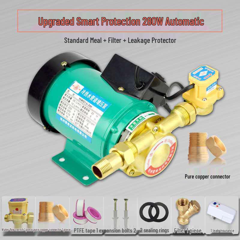 Автоматический бустерный насос из нержавеющей стали для горячей и холодной водопроводной воды: 90/100/120/150 Вт Нагреватель для трубопровода для всего дома.