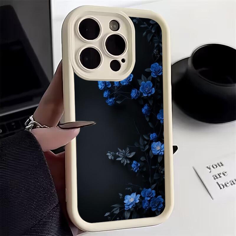 Для Xiaomi Redmi Note 14 13 12 Pro Plus 5G 13 12 12S 11S 10S 11 10 14C 13C 12C Синий Розовый Цветок Винтажный Узор Чехол для Телефона