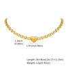 Vnox Trendy Strap Chain Collar For Women, Stainless Steel Suit Sweater Collar With Heart, 2026 Autumn Business Causal Jewelry