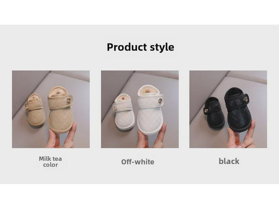 Водонепроницаемые детские зимние ботинки с бархатной подкладкой — теплая зимняя обувь с мягкой подошвой для малышей (Мальчики и девочки)